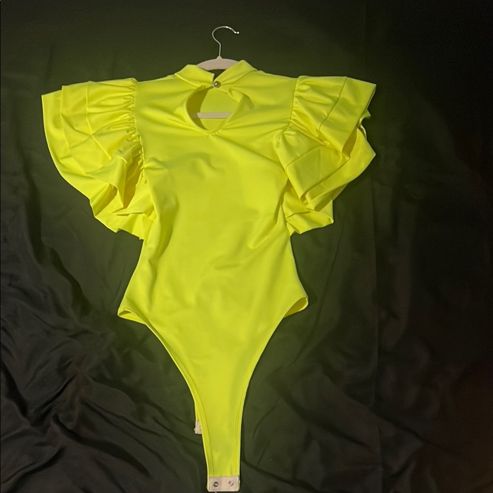 Yellow Ruffle Bodysuit - Picture 2 of 2